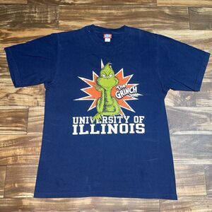 Vintage 2007 The Grinch University Of Illinois RARE Graphic T-Shirt Size Large